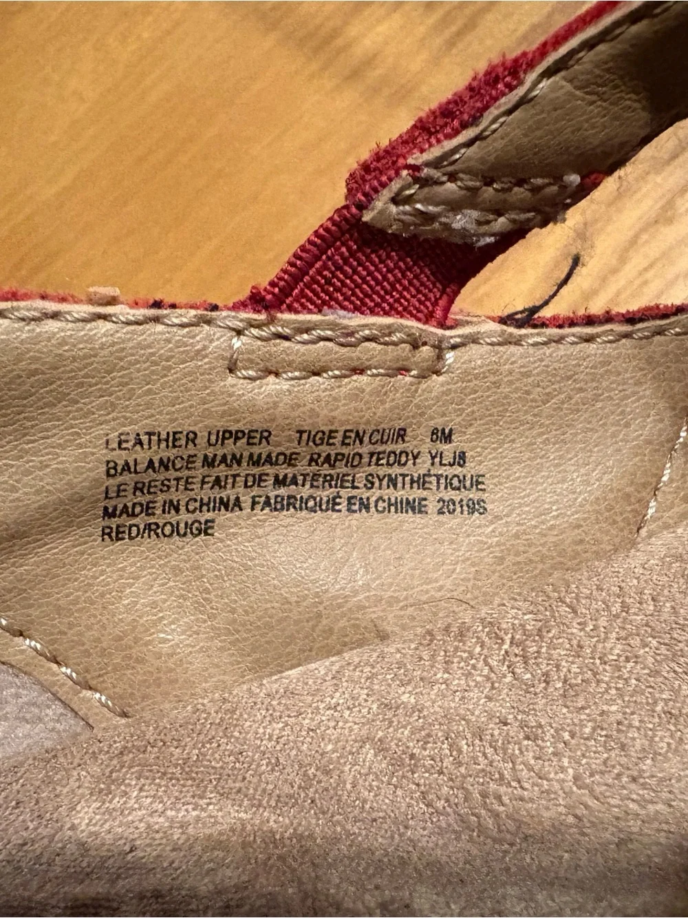 Earth Origins Red Leather Closed-Toe Flats